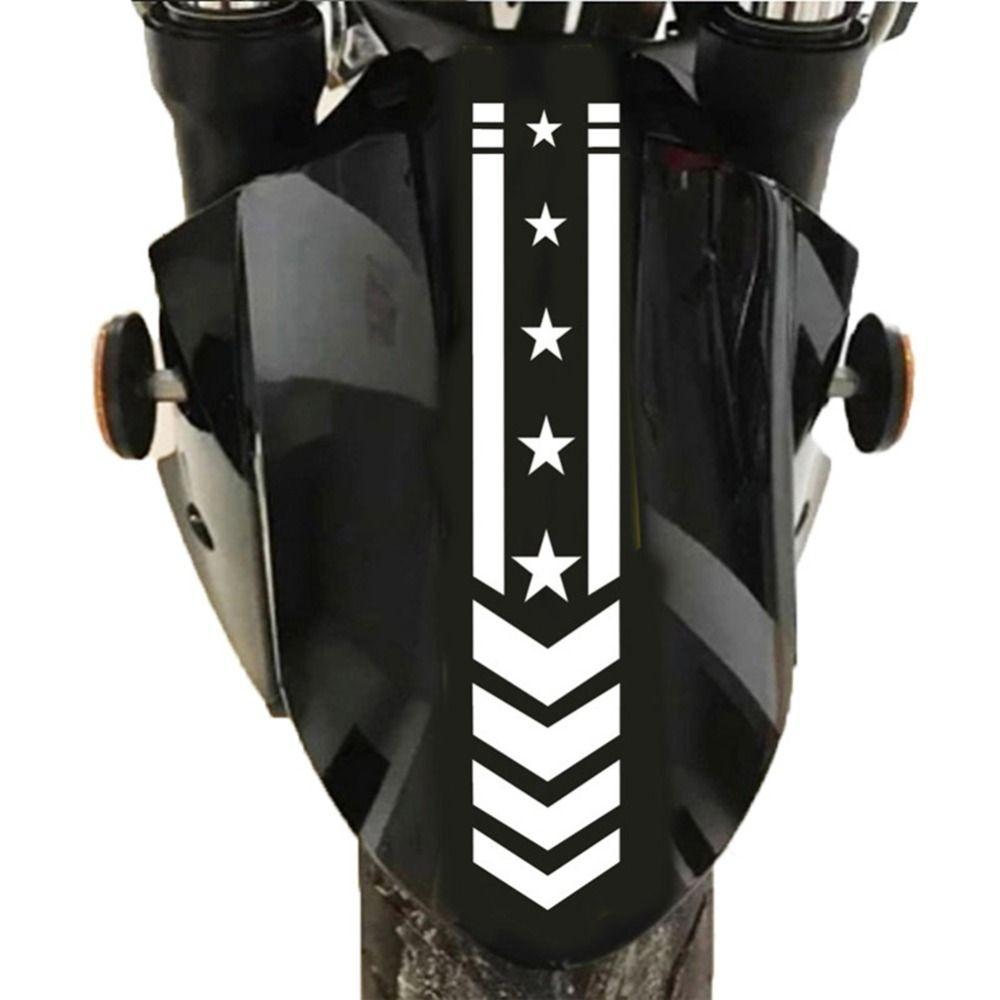 Motorcycle Reflective Stickers Star Arrow Stripes Car Motorbike Scooter Fender Decals Waterproof Safety Driving Warning Decor