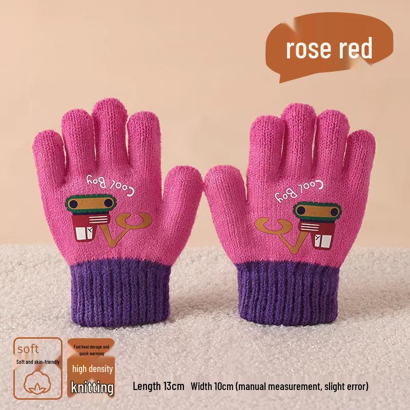 Winter Warmth: Cute Knitted Wool Gloves for Baby Boys & Girls