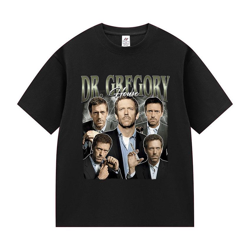 Dr Gregory House Md Vintage Graphic T Shirt Unisexs Gothic Fashion Short Sleeve Tshirts Unisex Casual 100 Cotton Tshirt Streetwear