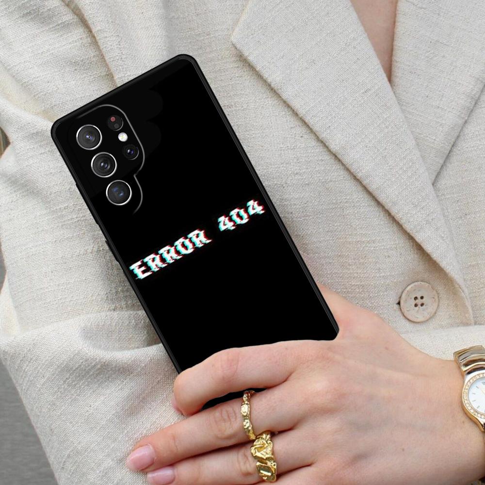 Error 404 not found SOFT Cell Phone Case for Samsung Galaxy S26 Ultra S25 S24 S23 S22 S21 S20 Note10 Cover