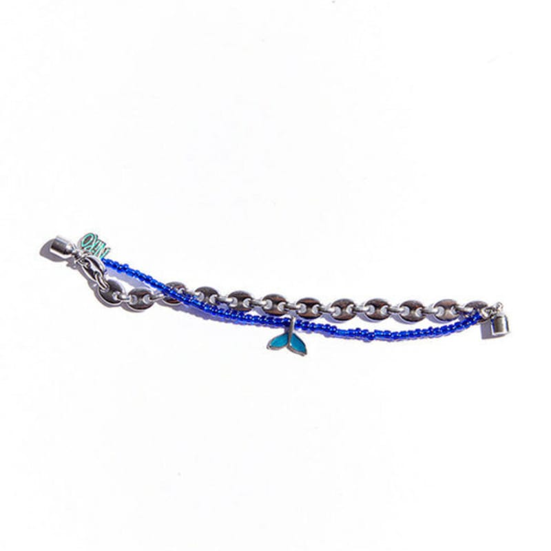 niroserendipity EiGHT CHAiN & DOLPHiNE BLUE BEADS BRACELET #77