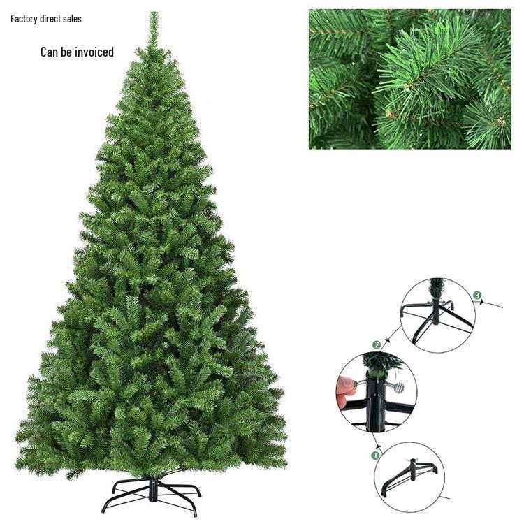 180cm Dense Green PVC Christmas Tree for Hotels
