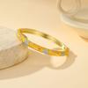 Fresh and Sweet Oil Drop Bracelet Five-Petal Flower Enamel Dropped Glaze Bangle  Minimalist Jewelry