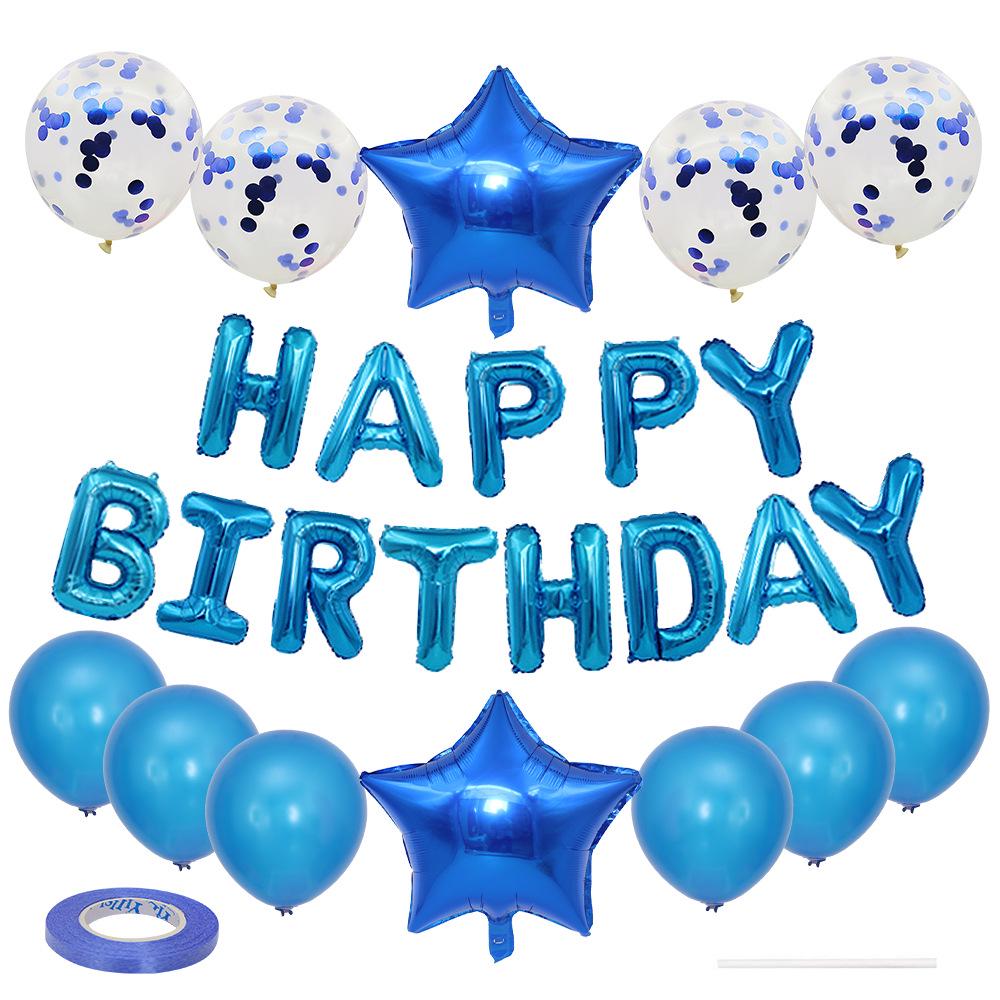 Cross-Border Birthday Party Balloon Set: 18-Inch Star Sequin Decoration