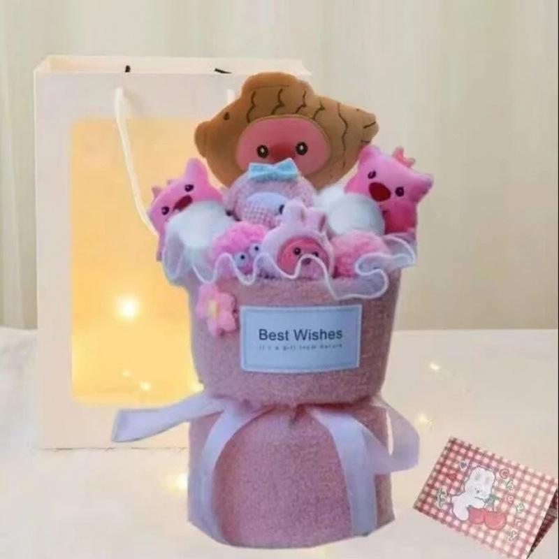 

Doll Bouquet Plush Toy Flowers - Cute Gift for Birthday or Graduation, Best Friend or Girlfriend