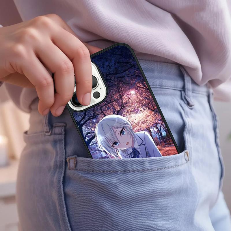 Japanese Style Anime Girl Phone Case For iPhone 17 Air 15 16e 14 13 Pro Max Coque 12 11 Pro Max PLUS cover