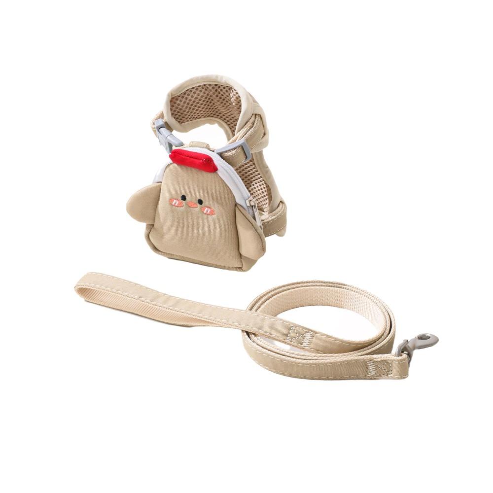 With Backpack and Leash Dog Leash Set Soft Cat Chest Strap  Small and Medium Dogs