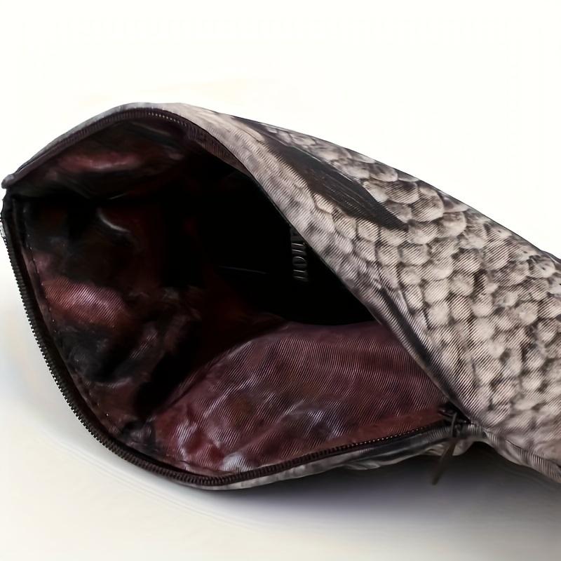 Realistic Crucian Carp-Shaped Pencil Case - Large Capacity Polyester Stationery Box, Portable Student Organizer (1pc)