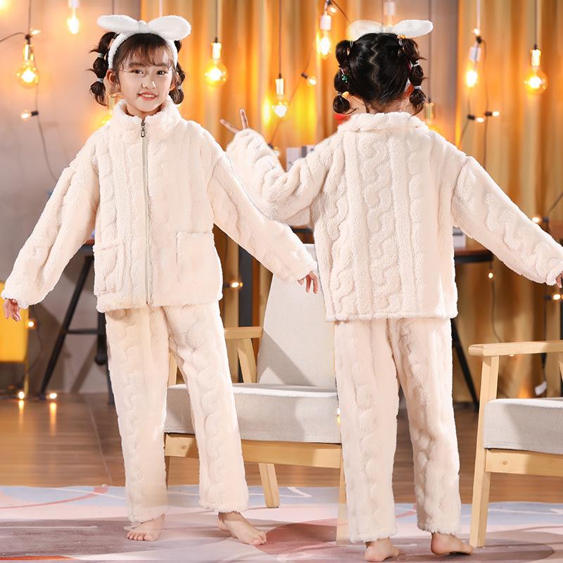 

Пижамы для мальчиков, Осень и Зима, Детский Фланель, Для Девочек, Коралловый Флис, Утепленные, Для Маленьких Мальчиков, Для Больших Детей, Костюмы для Дома 100