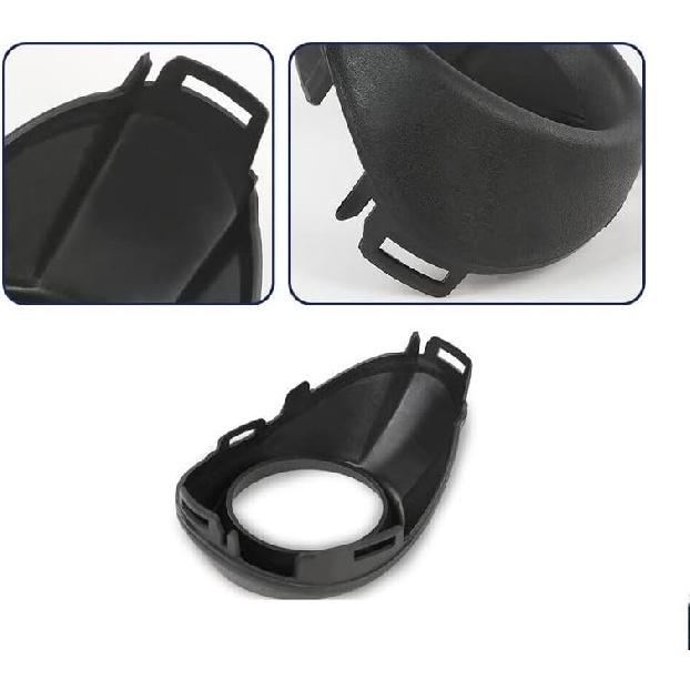 Bumper Fog Light Hole Trim Compatible with 2012 2013 2014 F0rd Focus S SE SEL Titanium Trend Sport Fog Light Cover Rings Matte Black