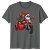 Santa Claus Reindeer Motorcycle Christmas Holiday Unisexs TShirt Gift