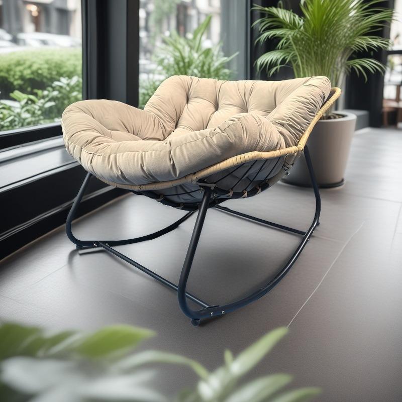 Rocking Recliner Chair: Balcony Leisure Chair, Lay-Flat Nest Chair, Lazy Sofa for Home