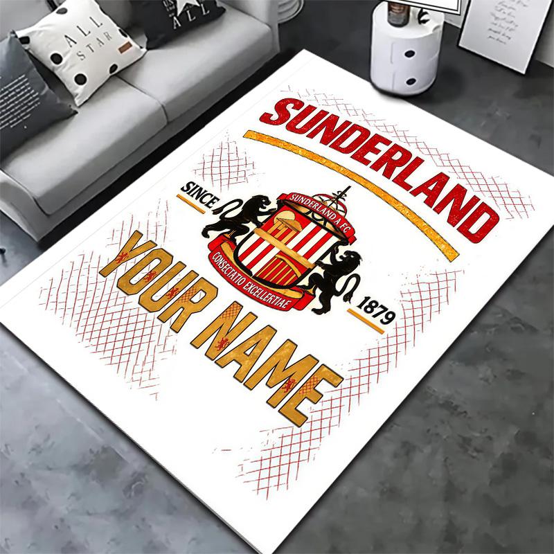 Sunderland Association Football Club Custom Name Carpet Rug For Living Room Bedroom Home Sofa Decoration Kids Play Nonslip Floor Mat