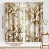 2pcs Mijin Flower Curtains Light Luxury European Living Room Bedroom Pullrod Pocket Window Decoration Curtains