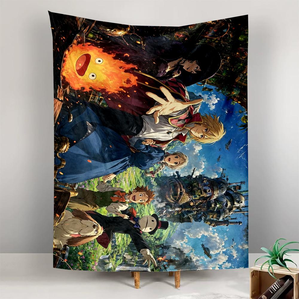 Tapestry Howl Moving Castle Vertical Art Calcifer Witch Waste Howl Reaching Sophie Markl Castle Art