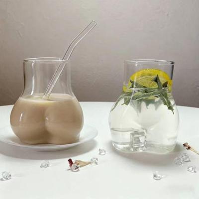 Tasse en Verre Borosilicaté Fait Main Mignon Fesses