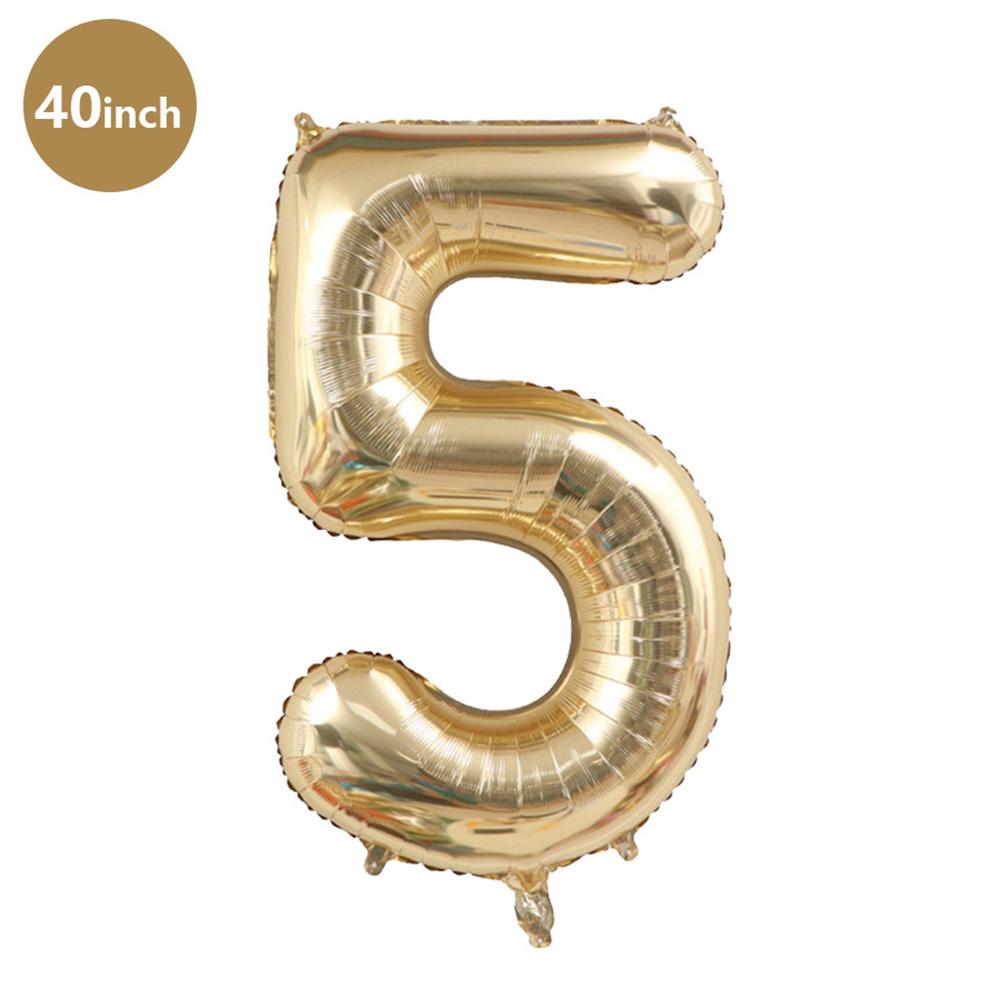 1pc 40inch Platinum Colour Number Balloons Figure Helium Balloon Digit Globos Birthday Party Decorations Baby Shower