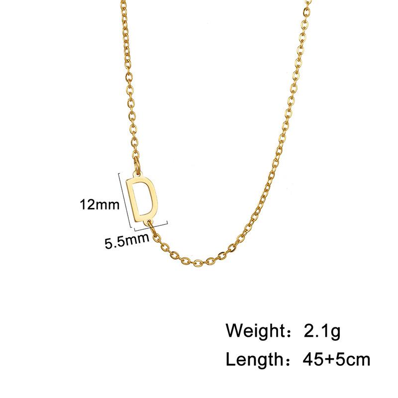 A-Z Letter Choker Necklace Personalized Alphabet Side Pendant Jewelry Gift for Birthday and Fashion Accessories