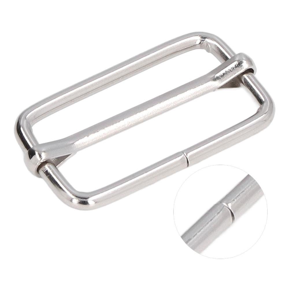 50pcs Silver Tri-Glide Buckle Rectangle Shape Adjustable Strap Buckle  For Fasteners