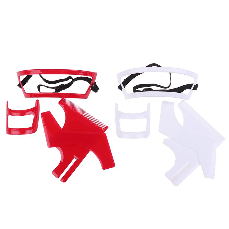 2/3/4Pcs Men Beard Hair Goatee Neckline Shaving Template Guide Haircut Kit Tool