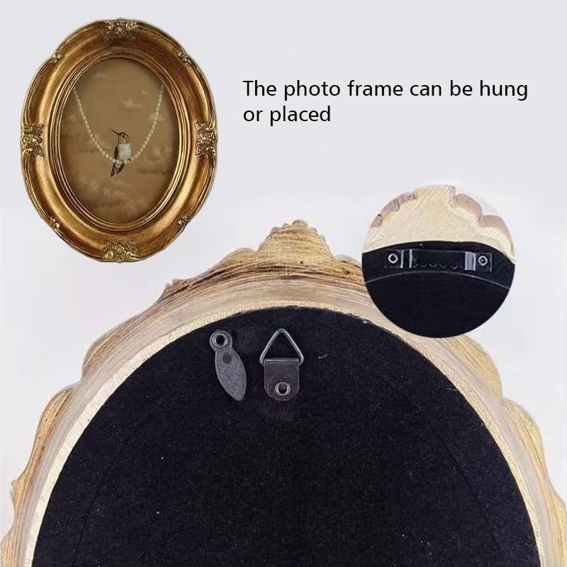 1PC Vintage Resin Wall Frame Tabletop & Hanging Photo Frame Ornate Resin Wall Decor Resin Photo Frame 16x20cm