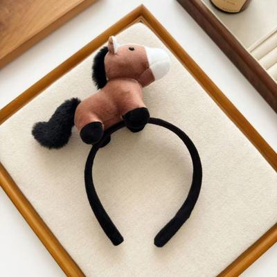 Hair Hoop Comfortable Fit Soft Plush Headband Year of Horse Headband Shoots Cosplay 2026 Cartoon Design