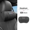 Qhrfm5 Car Logo Headrest Waist Pillow Neck Support Pad Emblem Accessories For BMW 1 3 5 Series G30 G32 G38 2021 2020 2019 2018 E46 E91