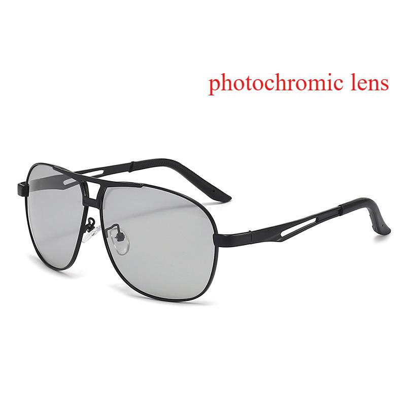 Men'S Polarized Color-Changing Sunglasses Aviator Polarized Uv Protection Metal Mirror Sun Glasses Pilot Shades Men Shades