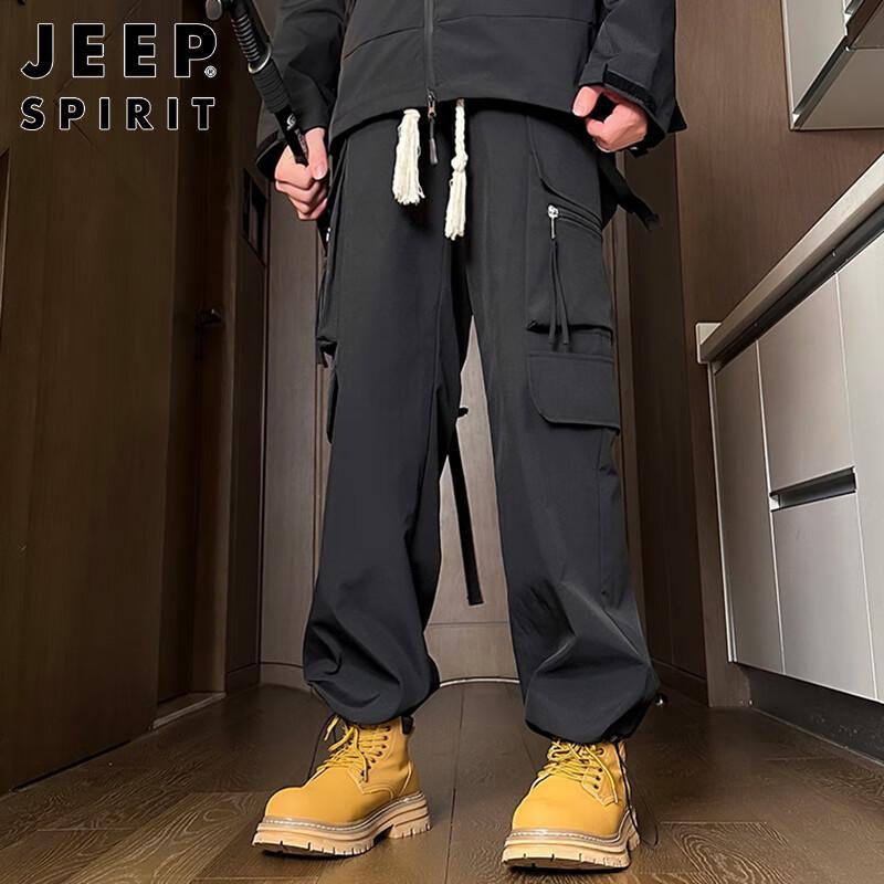 JEEP SPIRIT Men's Autumn Winter Cargo Jogger Pants