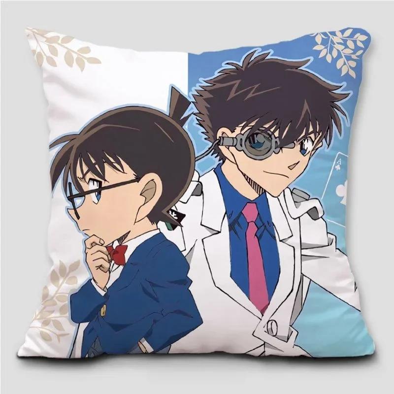Garip Soyguncu Kidd Conan Yastık Adı Dedektif Conan Kudo Shinichi Gri Baskılı Yastık Kılıfı