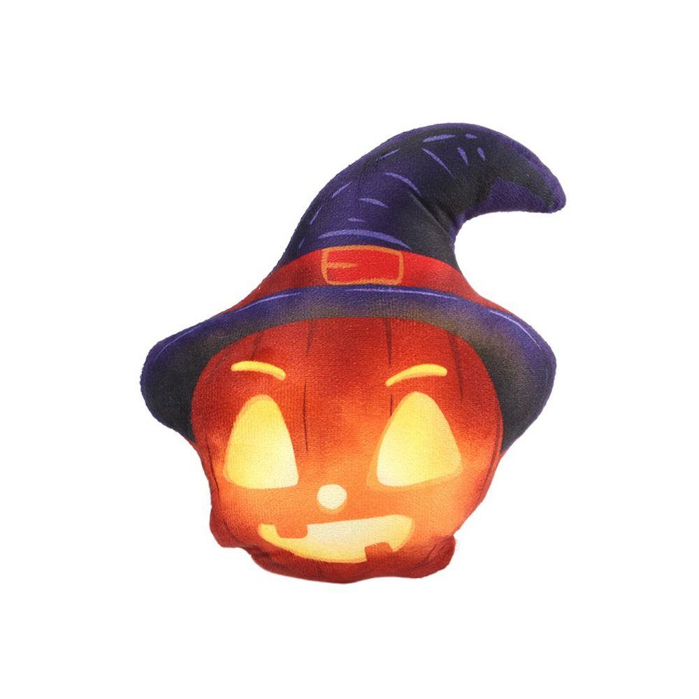 

Wear Resistant Halloween Pet Plush Toy Simulation Dog Chew Toy Cat Pumpkin Pillow Self Hi Style C