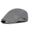 Washed Cotton Vintage Newsboy Cap Solid Color Beret Hat Casual Breathable Ivy Cap For Men Women Daily Outdoor Street Wear