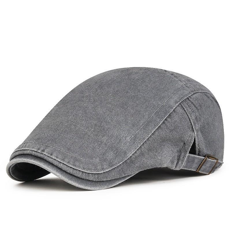 Washed Cotton Vintage Newsboy Cap Solid Color Beret Hat Casual Breathable Ivy Cap For Men Women Daily Outdoor Street Wear