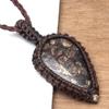 Macrame Thread Gemstone Handmade Jewelry 20-36''Ad Turtella Jasper Pendant