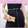 Fashion Solid Color Triangular Circular Metal Buckle Decor Women Slim Waist Belt For Dresses And Long Coats