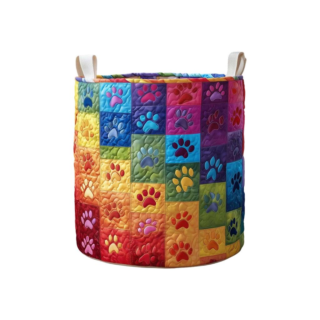 Gesteppter Wäschekorb, und geeignet zur Aufbewahrung schmutziger Wäsche.