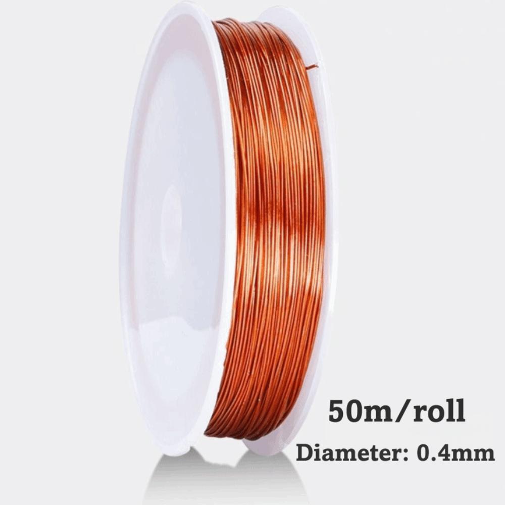 Pet Colored Craft Wire Wire 50M DIY Floral Wire 0.4mm Thin Gauge Flexible Bendable Binding Twist Wire Handcraft Making