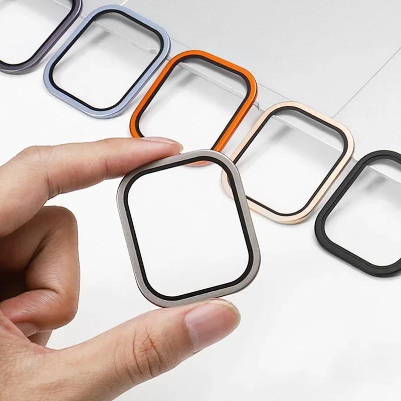 Tempered Glass for Watch Ultra 49mm Titanium Metal Frame Anti-Scratch film for Series Ultra 2 Screen Protector Accessories