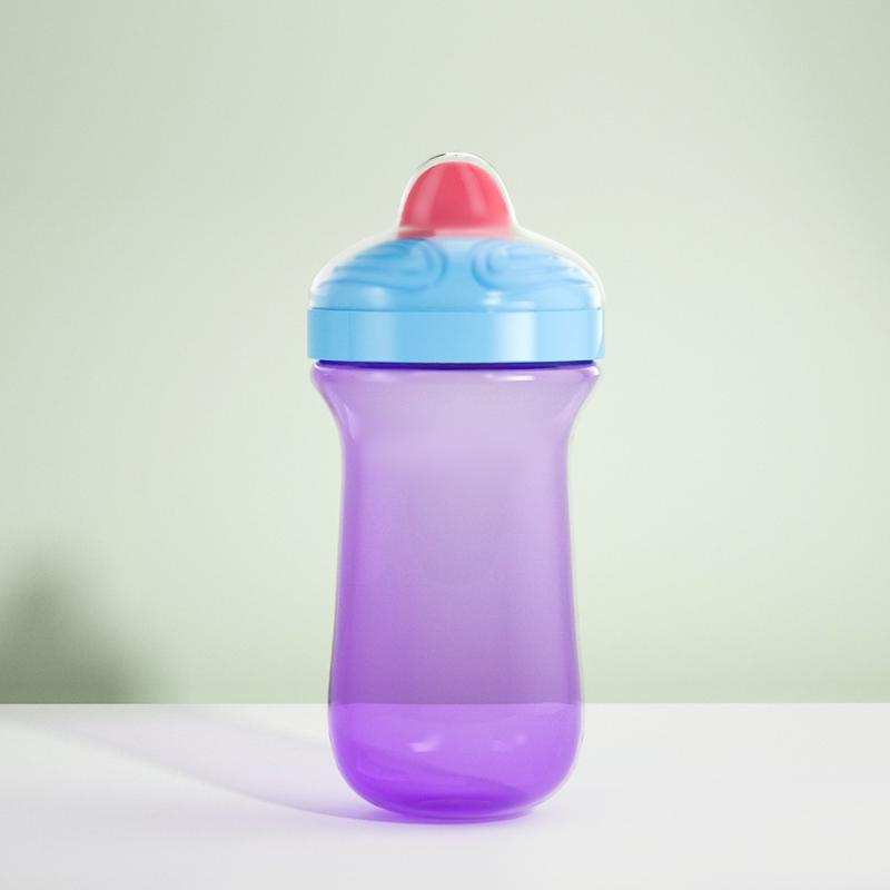 BPA-Free Wide Mouth Toddler Spout Cup 10oz Leakproof Learning Drinking Cup for Family Picnic Trips