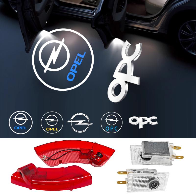 Q3-2Pcs LED blue Welcome Projector Light Door Lamp For Opel Insignia A B 2009-2017 Antara 2008-2018 accessories Car Styling