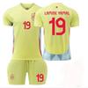 2024 European Cup Spain Lamine Yamal Home Fan Soccer Jersey, Polyester, Breathable, Quick-Dry, Comfortable