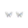 Symphony flash diamond small butterfly stud earrings women's earrings earrings niche versatile design earrings