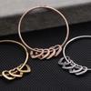 Custom Name Bangles Personalized Wrist Bracelet Gold Tone Stainless Steel Bracelets Nameplate Women Family Names Customized JewelryTrendy Wrist