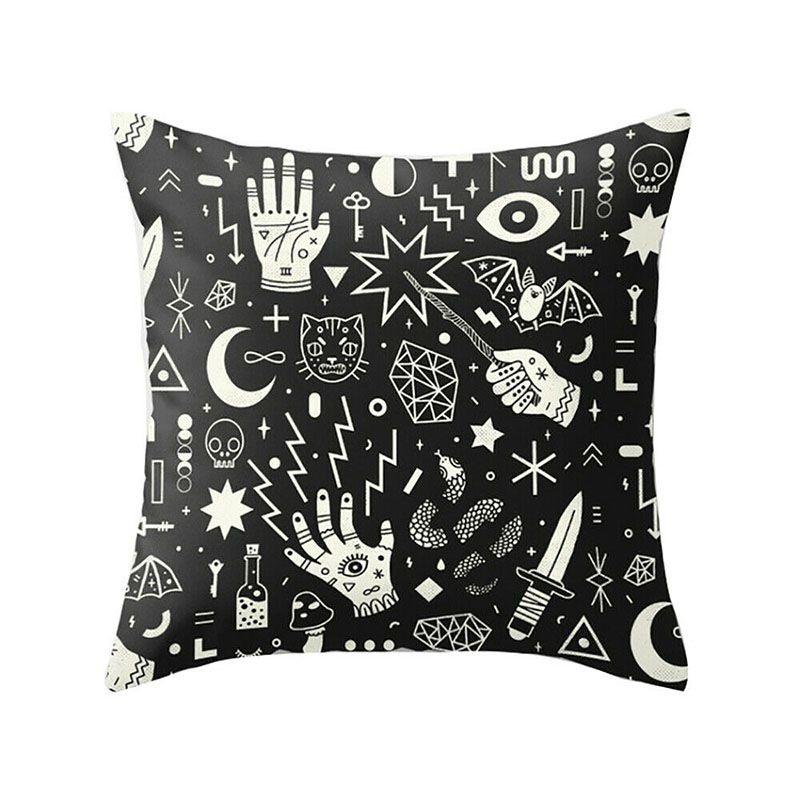 Fronha de Almofada com Estampa de Halloween Super Macia Ideal para Decoração de Casa e Presentes