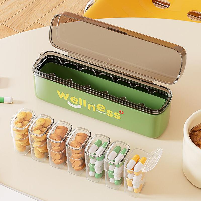 Mini Portable Pill Box Health Travel Supply Moisture Proof Daily Medicine Dispensing 4/7 Compartment Medicine Box Storage Box