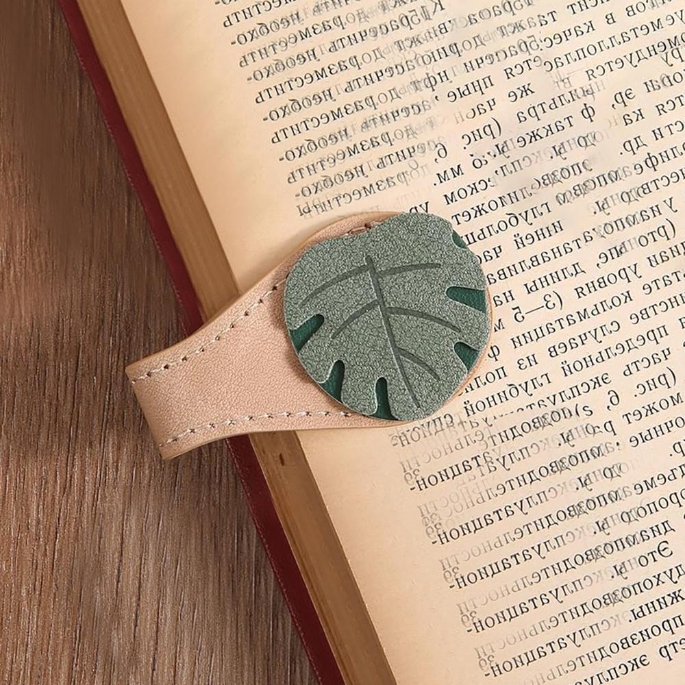 

Vintage plant leather bookmark, magnetic bookmark, leather book clip, essential for students to read