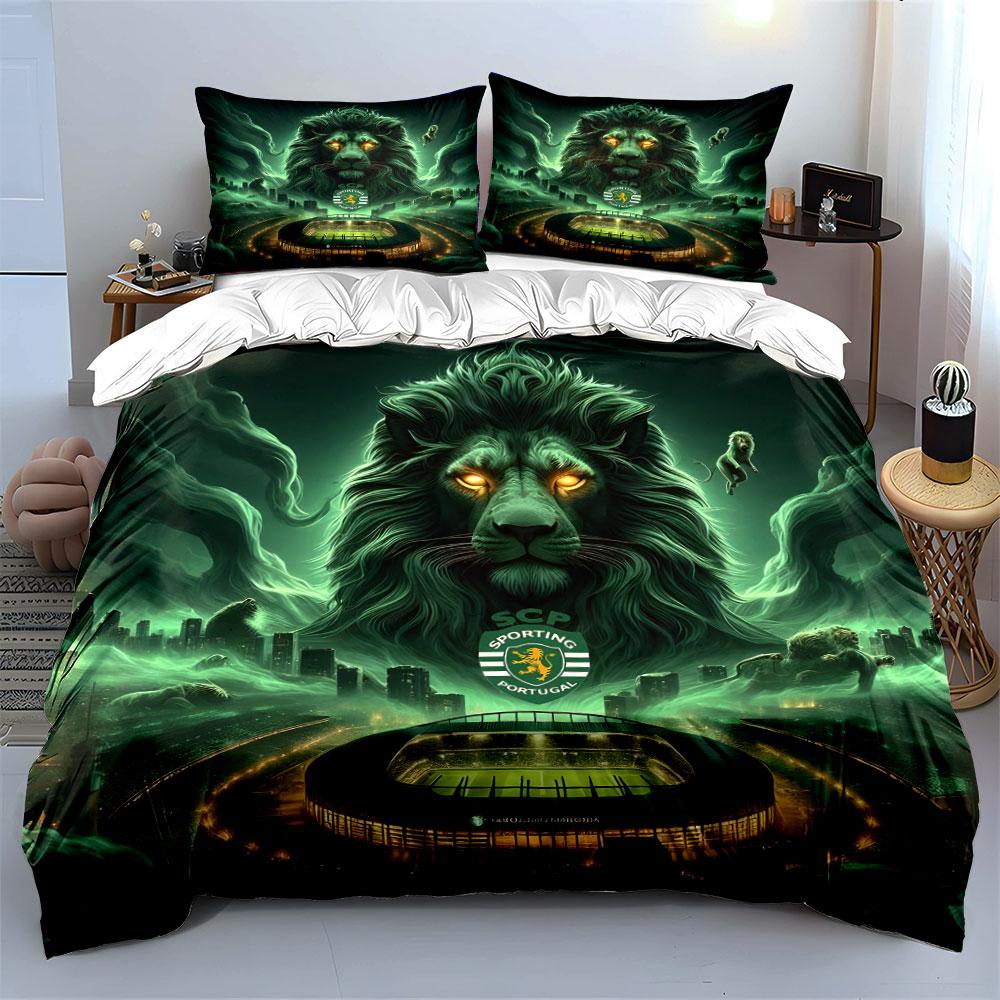 Lion, Stadium, Sporting Portugal. Bedding Sets Duvet Cover Sets Duvet Covers Pillowcases(1 * Duvet Cover 2 * Pillowcases Without Duvet Insert)
