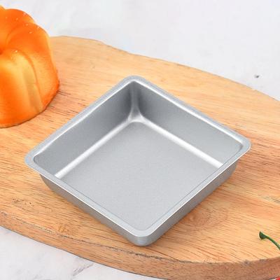 4/6 Stück Quadratische Mini-Kuchenform Antihaftbeschichtete Brot-Pizza-Backform 4 Zoll Kohlenstoffstahl Kuchenform Backform Backgeschirr Für Küche