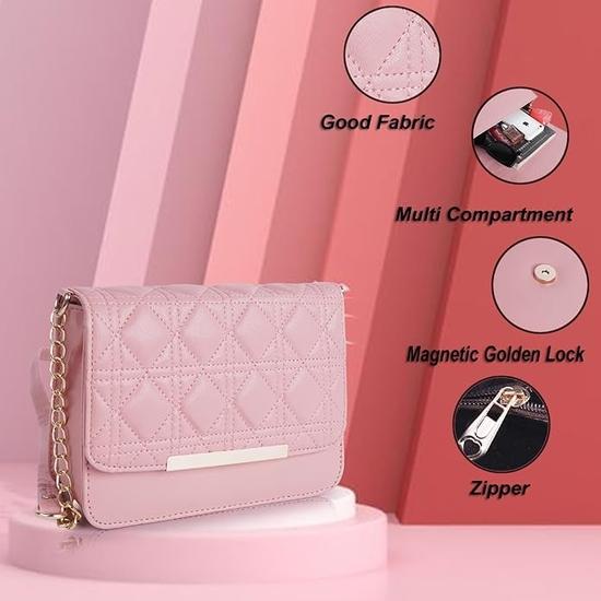 PLANX Synthetic Leather Casual Cross Body Sling Bag for Girls/Women