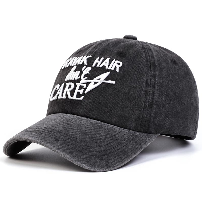 And Women Letter Print Wash Baseball Cap Vintage Outdoor Use Adjustable Sunscreen Leisure Hat Spring Autumn Travel Tourism Vacation 1Piece For Men
